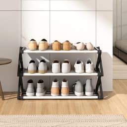 3/4/5-layer modern foldable simple metal shoe rack entrance door shoe cabinet free installation dormitory home shoe storage
