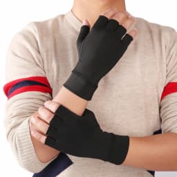 Copper Compression Gloves Anti Arthritis Fingerless Hand Support Pain Relief UK