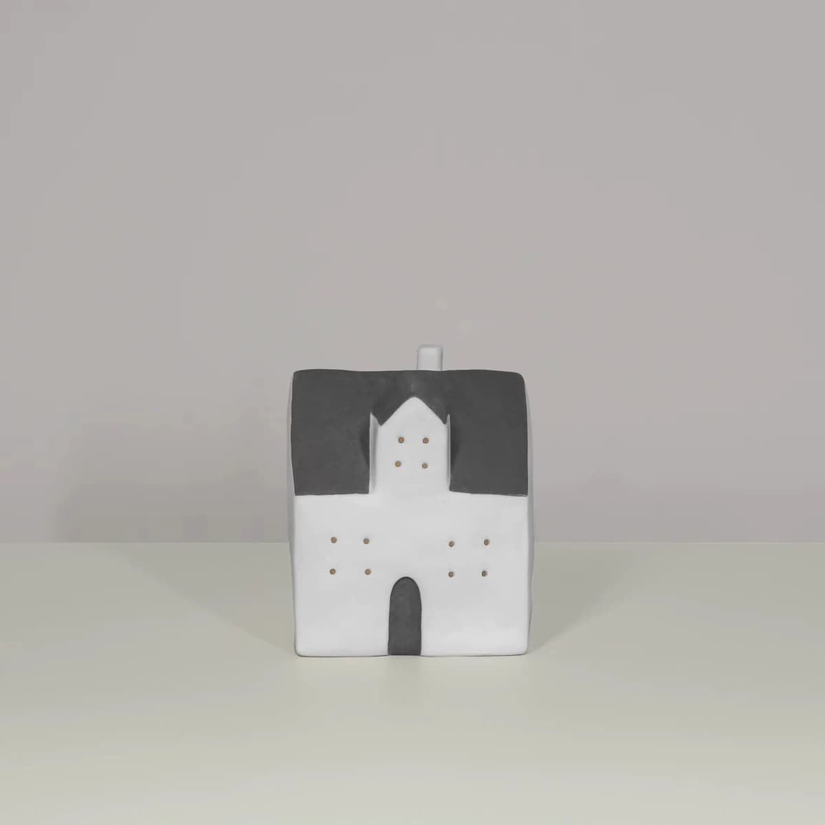 1Pc, Ceramic Miniature House Tealight Holder, Modern Home Office Desk Decor Gift (83 characters