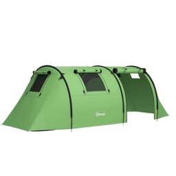 Outsunny 3-4 Man Camping Tent, Large Family Tent with Bedroom and Living Room, 3000mm Waterproof, Portable with Bag