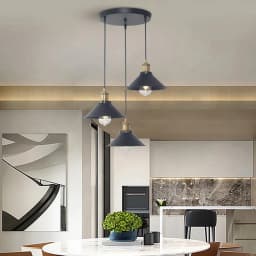 3 Light Industrial Pendant Light Industrial Vintage Design Industrial Ceiling Chandelier E27 (Bulb not Included)