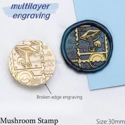 Retro Mushrooms Baby Cute Book Wax Seal Stamp Vintage Head For Scrapbook Envelopes Wedding Invitations Gift Cards Packaging