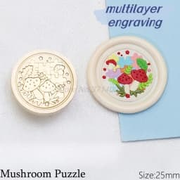 Retro Mushrooms Baby Cute Book Wax Seal Stamp Vintage Head For Scrapbook Envelopes Wedding Invitations Gift Cards Packaging