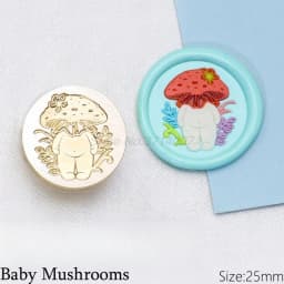 Retro Mushrooms Baby Cute Book Wax Seal Stamp Vintage Head For Scrapbook Envelopes Wedding Invitations Gift Cards Packaging