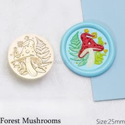 Retro Mushrooms Baby Cute Book Wax Seal Stamp Vintage Head For Scrapbook Envelopes Wedding Invitations Gift Cards Packaging