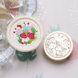 Retro Mushrooms Baby Cute Book Wax Seal Stamp Vintage Head For Scrapbook Envelopes Wedding Invitations Gift Cards Packaging