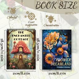 4 new YO circle, mandala and magic theme coloring book, paper upgrade and thickening, cover design unique creative, exquisite st