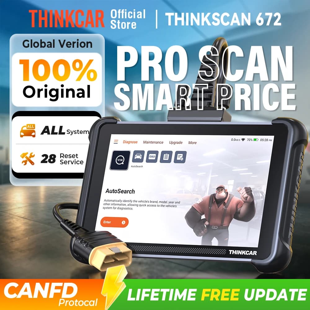 THINKCAR THINKSCAN 689 Car Diagnostic Tools CANFD DOIP Bi-directional ECU Coding 34 Resets Life Free Obd2 Scanner Key Programing