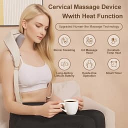 Neck Massage Shawl Relaxer Cervical Spine Muscle Heated Trapezius Shiatsu Shoulder Massager Press Kneading