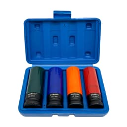 Breaker Bar 1/2" Dr 24" Long Strong Arm Power Bar 600mm and 4PCS Wheel Nut Socket Set 17-36MM with Case