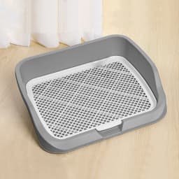 Tieker Large Size Dog Toilet Dog Potty Tray, Pet Training Mat Indoor Dog Potty Anti-Step Grid Cat Litter Box Cleaning Tool