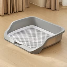 Tieker Large Size Dog Toilet Dog Potty Tray, Pet Training Mat Indoor Dog Potty Anti-Step Grid Cat Litter Box Cleaning Tool