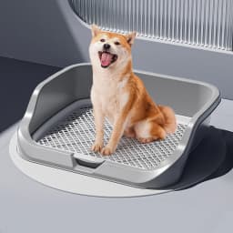 Tieker Large Size Dog Toilet Dog Potty Tray, Pet Training Mat Indoor Dog Potty Anti-Step Grid Cat Litter Box Cleaning Tool