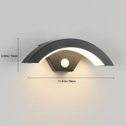 Modern Wall Sconce 24W Wall Light with Motion Sensor, 3000K Black Warm Light Wall Lamp, Outdoor Lamp Applique Murale for Hallway