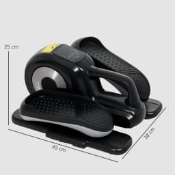 SPORTNOW Under Desk Elliptical Machine, Sit Down Pedal Exerciser with Forward and Reverse Motion, 12 Programs, LCD Monitor
