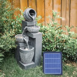 Solar Outdoor Rockery Fountain With Pump Garden Decoration Outdoor Garden