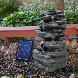 Solar Outdoor Rockery Fountain With Pump Garden Decoration Outdoor Garden