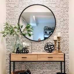 【Breeins】Nordic Round Bathroom Framed Mirror Wall Hanging Bedroom Home Decoration Wall Mounted