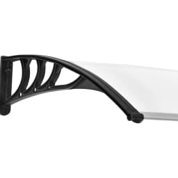 Outsunny Curved Window Canopy, Aluminium Polycarbonate Awning, 120x75cm, White