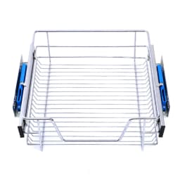 【Lifeideas】Metal Sliding Kitchen Cabinet Pull Out Wire Basket Organizer Sliding Drawer Storage for Inside Kitchen Cabinet