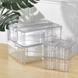 Voltsify Set of 7 Nesting Refrigerator Organiser Transparent Food Storage Containers