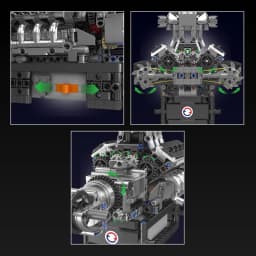 Mould King 10206 Technical Car Engine Toys The Motorized SuperCar V8 Engine Building Block Assembly Brick Kids Christmas Gift