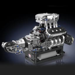 Mould King 10206 Technical Car Engine Toys The Motorized SuperCar V8 Engine Building Block Assembly Brick Kids Christmas Gift
