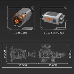 Mould King 10206 Technical Car Engine Toys The Motorized SuperCar V8 Engine Building Block Assembly Brick Kids Christmas Gift
