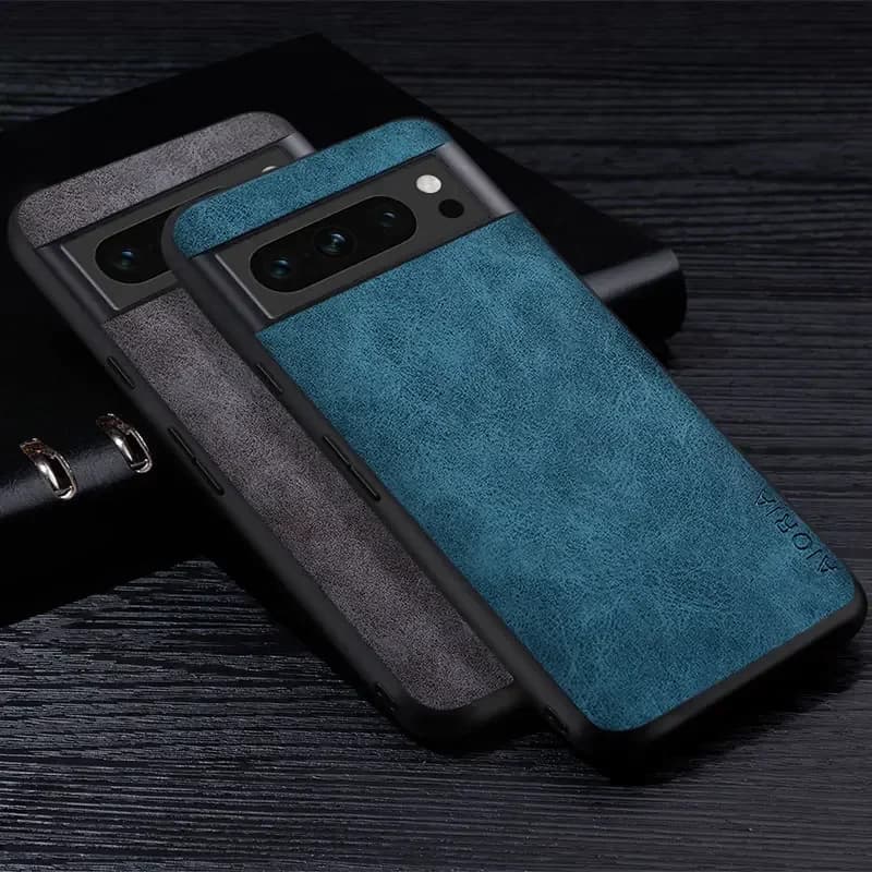 Premium PU Leathe Phone Case for Google Pixel 8 7A 6A 8 7 6 Pro Scratch-Resistant Solid Color Cover for Google Pixel 8 Pro Funda