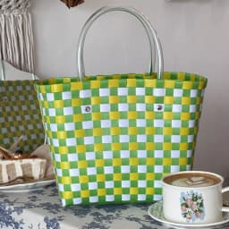 Woven Camping Tote Bag for Picnic Beach Vacations - Vegetable Basket
