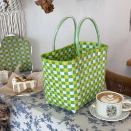 Woven Camping Tote Bag for Picnic Beach Vacations - Vegetable Basket