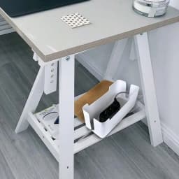 Cable Management Box with Bamboo Lid for Extension Cord Power Stripe Surge Protector Wire Concealer Organizer Cover Hider