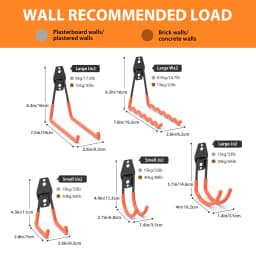 10 Pack Heavy Duty Garage Hooks with 2 Extension Cord Holder, Utility Steel Storage Hooks, Wall Mount Hooks