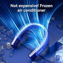 Portable Neck Fan Wearable Air Conditioner USB Rechargeable Air Cooler 5 Speed Electric Fan for Outdoor Ventilator 5000mAh Fans