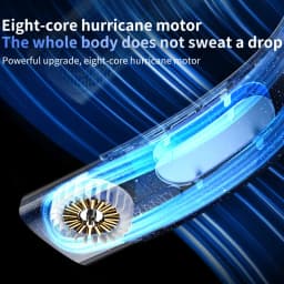 Portable Neck Fan Wearable Air Conditioner USB Rechargeable Air Cooler 5 Speed Electric Fan for Outdoor Ventilator 5000mAh Fans