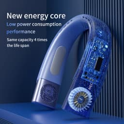 Portable Neck Fan Wearable Air Conditioner USB Rechargeable Air Cooler 5 Speed Electric Fan for Outdoor Ventilator 5000mAh Fans