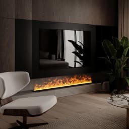 Steam Fireplace with Remote Control Realistic Flame Effect Eco-Friendly& Energy Saving Safe for Kids & Pets Modern Home Decor