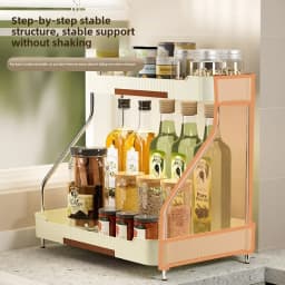 Multifunctional Kitchen Shelf,Countertop Storage Rack,Spice Bottle Seasoning Rack,Kitchen Supplies Storage Rack,Floor Spice Rack