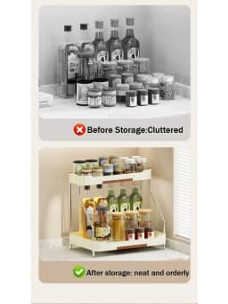 Multifunctional Kitchen Shelf,Countertop Storage Rack,Spice Bottle Seasoning Rack,Kitchen Supplies Storage Rack,Floor Spice Rack