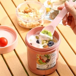 휴대용 플라스틱 샐러드 컵 용기 뚜껑 및 포크 포함, 아침 식사 오트밀 시리얼 너트 요구르트 컵,