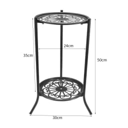 【Lifeideas】Vintage 2 Tier Metal Plant Display Stand Home Decoration