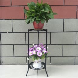 【Lifeideas】Vintage 2 Tier Metal Plant Display Stand Home Decoration
