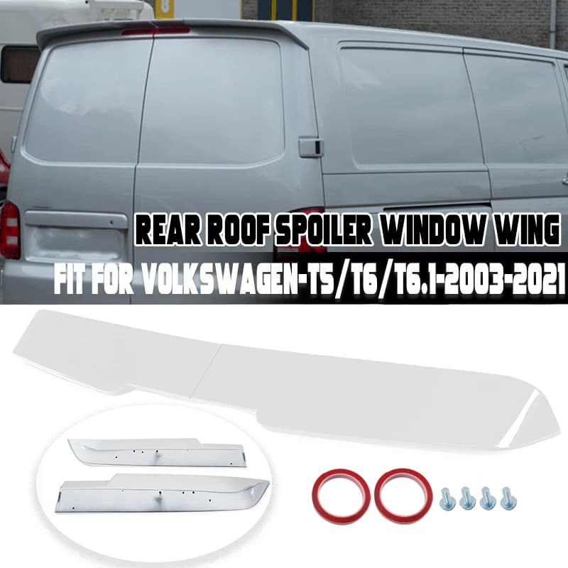 Car Rear Roof Spoiler For VW Transporter T5 T5.1 T6 T6.1 03-21 Double Door Rear Trunk Wing Lip Decorate Body Kit Car Accessories