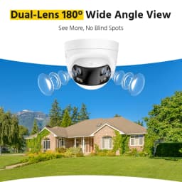 ANNKE 8MP 4K 6MP Camera Security Dual Lens Human Detect Two Way Audio 180° Wide View Angle Panoramic Dual Lens Poe IP Camera