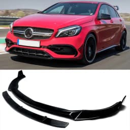Front Lip Bumpers FOR MERCEDES BENZ A CLASS W176 A200 A250 AMG LINE 2015 2016 2017 2018 FRONT SPLITTER SPOILER LIP Auto Parts