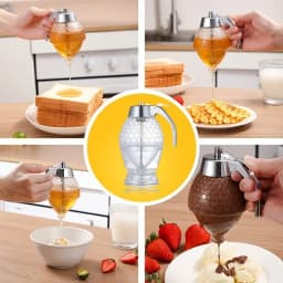 Honey Squeeze Storage Kitchen Honey Container Dispenser Honey Syrup Dispenser Pot Vintage Honeycomb Bottle Oil spray Oil bottle