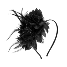 Voltsify Feather Flower Fascinator Headband
