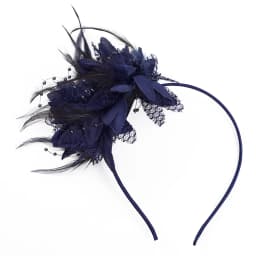 Voltsify Feather Flower Fascinator Headband