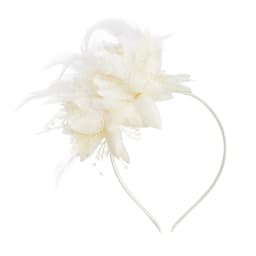 Voltsify Feather Flower Fascinator Headband