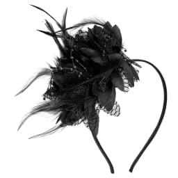 Voltsify Feather Flower Fascinator Headband